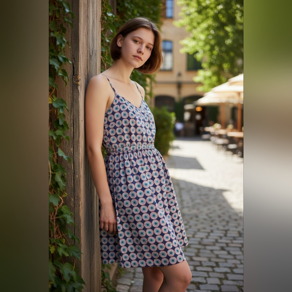 🔴J.Crew Floral Print Spaghetti Strap Dress – Effortless Summer Style
